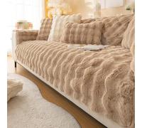 Housse de canapé en peluche, antidérapante, lavable, super confortable, pour l'hiver (69,8 x 150,1 cm), idéale pour les animaux de compagnie, facile à nettoyer, décoration d'intérieur élégante