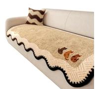 Housse de canapé en peluche douce pour chien avec dos antidérapant pour résister aux rayures et maintenir l'apparence du canapé (chat)