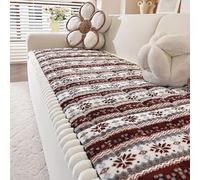 Housse De Canapé en Peluche épaisses, en Fausse Fourrure Duveteuse, Protection antidérapante Lavable Housse de canapé pour Animaux de Compagnie(Brown,70x180cm)