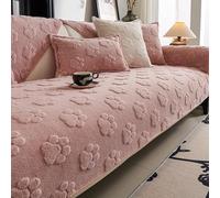 Housse De Canapé En Polaire De Coton Doux 2/3/4 Places, Protection De Canapé épaisse Et Antidérapante, Respectueuse Des Animaux Domestiques, Hiver Chaud, Protect pink 30*50cm/11.8*19.7in Pillow Cover