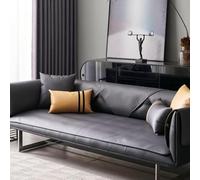 Housse De Canapé en Similicuir 1 2 3 4 Places, Jet De Canapé Antidérapant, Housse De Canapé Imperméable pour Chiens, Chats, Animaux Domestiques, Accoudoir, Dossier, Black, 110 * 240cm