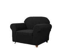 Housse De Canapé en Tissu Extensible, Protection Intégrale Et Élastique, Lavable en Machine, Idéale for Le Salon, Le Bureau Et Les Locations.(Black,L)