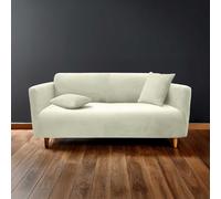 Housse de Canapé en Tissu Gaufré "Sacha" 230cm Blanc