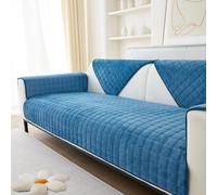 Housse de canapé en Velours 2025, Lavable, antidérapante, for canapé 3 Places, Fauteuil inclinable en L, Protection de Meubles(Blue,90x240cm)