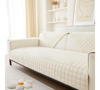 Housse de canapé en Velours 2025, Lavable, antidérapante, for canapé 3 Places, Fauteuil inclinable en L, Protection de Meubles(Beige,70x210cm)