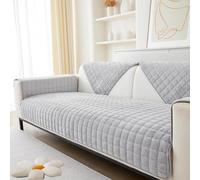 Housse de canapé en Velours 2025, Lavable, antidérapante, for canapé 3 Places, Fauteuil inclinable en L, Protection de Meubles(Light Gray,90x210cm)