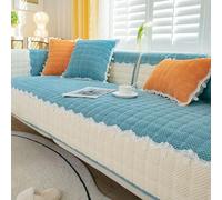 Housse de canapé en Velours côtelé Doux, canapé en Forme de L avec méridienne, Lavable, antidérapante, décoration intérieure, Housse de canapé, Tapis pour Animaux Patchwork e Style-A 70x150cm/28x59in