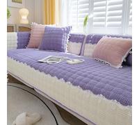 Housse de canapé en Velours côtelé Doux, canapé en Forme de L avec méridienne, Lavable, antidérapante, décoration intérieure, Housse de canapé, Tapis pour Animaux Patchwork e Style-E 70x150cm/28x59in