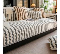 Housse de canapé en Velours Doux sur Le thème de Noël, canapé en L, Protection Confortable et Moelleuse pour canapé 3/2/1 Places/Coin Contre Les griffures de Chiens et de Chats B 70 * 150cm