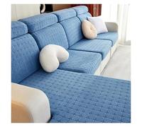 Housse de canapé en Velours Extensible et antidérapante pour 1-3 Places pour Les canapés d'angle Forme de L protégeant Ainsi Vos Meubles(Style 5,1 Seater(W50-70cm L50-70cm))