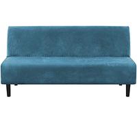 Housse de canapé en velours véritable Housse de futon Housse de canapé sans accoudoirs Housse de canapé-lit Housse de canapé futon extensible Housse de canapé Protecteur de meubles Tissu en velours d