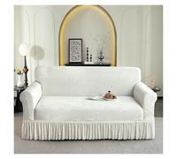 Housse de canapé épaisse avec jupe à volants, extensible et lavable, pour canapé 2 places, couverture complète de meubles pour salon