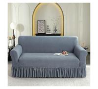 Housse de canapé épaisse avec jupe à volants, extensible et lavable, pour canapé 2 places, couverture complète de meubles pour salon