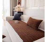 Housse de Canapé épaisse, Flanelle Douce Universelle Housse Canapé 2 3 4 Places, Antidérapant Protection Canapé pour Animaux de Compagnie(Coffee Brown,70x180)
