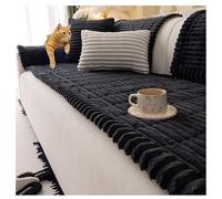 Housse de canapé épaisse - Housse de Coussin de Canapé, Nouvelles Housse canape en Velours Imitation Vison Doux pour canapés 2, 3, 4 Place, Housse de Canapé en Forme de L (Gris foncé,90 × 90 cm)