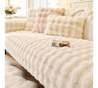 Housse de canapé épaissie en peluche antidérapante simple moderne housse de canapé tissu 1 2 3 4 places super Soft housse de canapé salon canapé couverture tapis lavable en machine(E,90*210cm/1 piece)