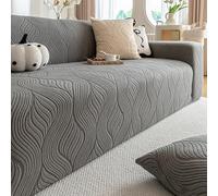 Housse de canapé Extensible, antidérapante pour 2, 3, 4 ou 5 Places, Housse de canapé épaisse et Douce pour Le Salon, Lavable et adaptée aux Chiens et aux Chats Dark-Grey 2-Seater(145-185cm/57-73in)