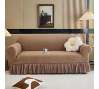 Housse de canapé extensible avec jupe à volants, douce et confortable, protection de fauteuil pour usage quotidien, festivals et fêtes, facile à nettoyer, ajustement universel