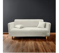 Douceur d'Intérieur Housse de canapé extensible bouclette Naturel 230 x 60 x 105 cm