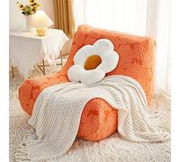 Housse de canapé extensible couverture complète sans accoudoirs housse de canapé universelle for canapés paresseux, poufs Tatami, chaise inclinable, fauteuils (housse uniquement) ( Couleur : Orange 1