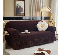 Housse de canapé extensible élégante avec jupe - Ajustement universel - Belle protection de canapé douce et confortable pour décoration d'intérieur - Housse de canapé à volants élégante