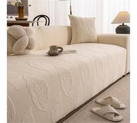Housse de canapé Extensible, for Protection de canapé à 3 Coussins, Housse de canapé 1 pièce, Protection de Meubles(Beige,Five Seat)