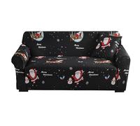 Housse de canapé Extensible imprimée de Noël Ensemble de Housses à Motifs pour Coussin 2 Places C Quadruple(93-118in)(235-300cm)