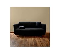 Douceur d'Intérieur – Housse de canapé Mila – Polyester extensible – 180–230 cm – Noir