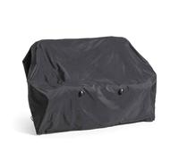 Housse de canapé extérieur 2 personnes polyester noire - Oviala