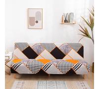 Housse de canapé futon sans accoudoirs Housse de canapé pliable extensible sans accoudoirs for canapé-lit pliant 2-3 places Housse de canapé-lit pliante sans accoudoirs sans accoudoirs(Pied De Poule)