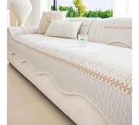 Housse de canapé, Housse de canapé antidérapante Moderne, for Causeuse/3 Coussins/en Forme de L/Chaise Longue/canapé sectionnel(Beige,90 * 160cm)