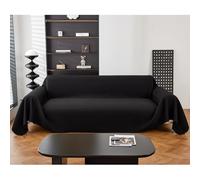 Housse de canapé imperméable et Anti-Rayures, Couvre-lit pour canapé 2 Places, Protection pour canapé, décoration de Salon (180 x 230 cm, Noir)