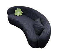 Housse de canapé incurvée HalfMoon extensible et respirante pour canapé, housse en fil soufflé (beige, taille S : 90140 cm)