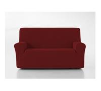 Housse de canapé - Lille - 3 places - Rouge - Extensible - Polyester et coton - Contemporain