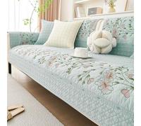 Housse de canapé matelassée antidérapante pour animaux de compagnie, motif floral, protection de meubles, housse de canapé, crème, 90 x 120 cm