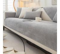 Housse De Canapé Matelassée en Chenille Imperméable, Antidérapante Et Résistante Aux Griffes, Idéale pour Les Canapés Dangle, en U Et Modulables. Grey 45x45cm Cushion Cover