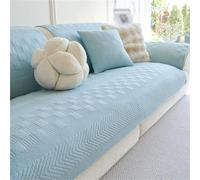 Housse de canapé matelassée en Coton, Housse de canapé Souple, antidérapante, Housse de lit festonnée, Housse de Protection de Meubles Lavable(Blue,70 * 210cm)