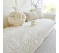 Housse de canapé matelassée en Coton, Housse de canapé Souple, antidérapante, Housse de lit festonnée, Housse de Protection de Meubles Lavable(Beige 2,110 * 160cm)