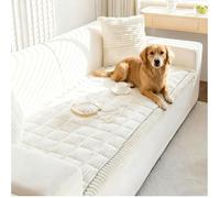 Housse de Canapé PawLounge en Chenille Douce, Protège-Canapé Anti-Poil et Anti-Griffes,Lavable avec, Protection Meuble pour Famille avec Animaux(White,24 * 83in)
