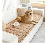 Housse de Canapé PawLounge en Chenille Douce, Protège-Canapé Anti-Poil et Anti-Griffes,Lavable avec, Protection Meuble pour Famille avec Animaux(Brown,28 * 36in)