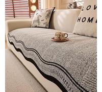 Housse de canapé pour Assise, antidérapante, Housse de canapé/jeté en Forme de L/U, Couvre Canape Protege,pour Le Salon,Noir,36 * 47in/90 * 120cm