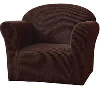 Housse De Canapé pour Enfants Extensible Jacquard, Housses De Canapé pour Enfant, 1 Place Souple Fauteuil Housse De Canapé Canapé Manteau pour Enfant, Tout-Petits, Bébé, Dark Brown