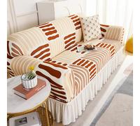 Housse de canapé, protection de meubles, fixation par sangle élastique, design de jupe en tissu universel, lavable en machine sans déformation, Micastripe Singleperson90-140 cm