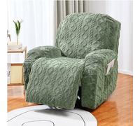 Housse de canapé Relax en Coton Doux, Velours Jacquard tissé, Housse Extensible épaissie pour Massage, protège-canapé d'angle Green Triple-Person Model: 8 Pieces