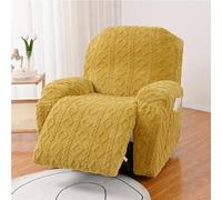 Housse de canapé Relax en Coton Doux, Velours Jacquard tissé, Housse Extensible épaissie pour Massage, protège-canapé d'angle Yellow Triple-Person Model: 8 Pieces