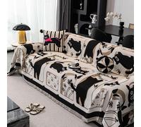 Housse De Canapé Résistante Aux Animaux Domestiques, Housse De Canapé Résistante Aux Rayures Chien Et Chat, Tissu Haute Densité, Housse Lavable Universelle La Prote Beige-brown 180*380cm/70.9*149.6in