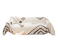 Housse De Canapé Respirante Rétro, Housse De Canapé Confortable Universelle Quatre Saisons, Housses De Canapé Douces De Haute Qualité, Housses De Canapé Lavables En Machine Avec Pompon(Brown,180x380cm