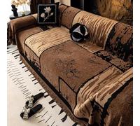 Housse de canapé rétro Housse de canapé Style Ferme pour Chiens Housse de canapé sectionnel bohème Housse de canapé Vintage Caramel Noire,A,180x300cm/6x10ft