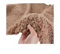 Housse de canapé, Rouleau de laine mouton douce à gros grain, imitation velours bouclé épais, 160 cm large, cachemire, for vêtements faits main et couture DIY(Khaki,100CM X 160CM)
