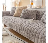 Housse de canapé sectionnelle en L 3, 2, 4 ou 1 place, couleur unie, en velours, style nordique moderne, matelassée, antidérapante, protection de meubles (couleur : n° 5, taille : 110 x 240 cm, 1 pièc